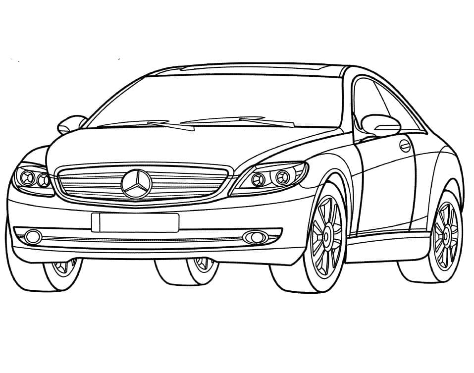 Fise de colorat cu Mercedes Benz de colorat p25