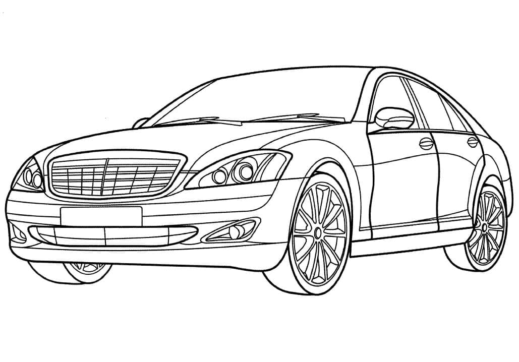 Fise de colorat cu Mercedes Benz de colorat p26