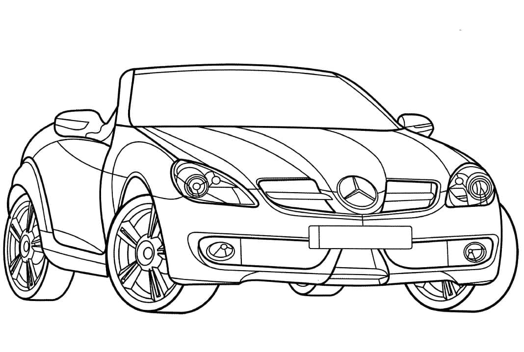 Fise de colorat cu Mercedes Benz de colorat p28
