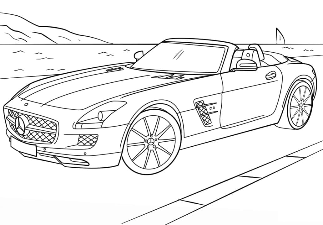 Fise de colorat cu Mercedes Benz de colorat p36