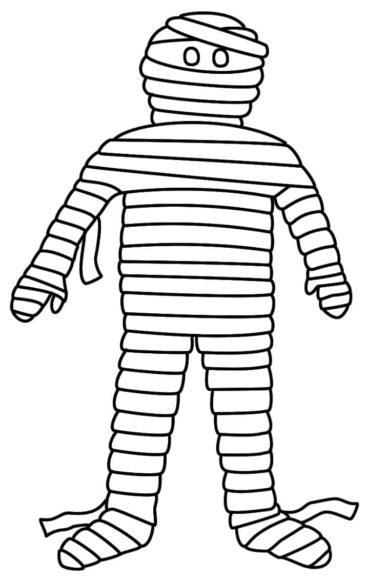 Fise de colorat cu Mumie de colorat p36
