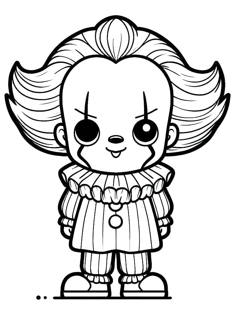 Fise de colorat cu Pennywise de colorat p01