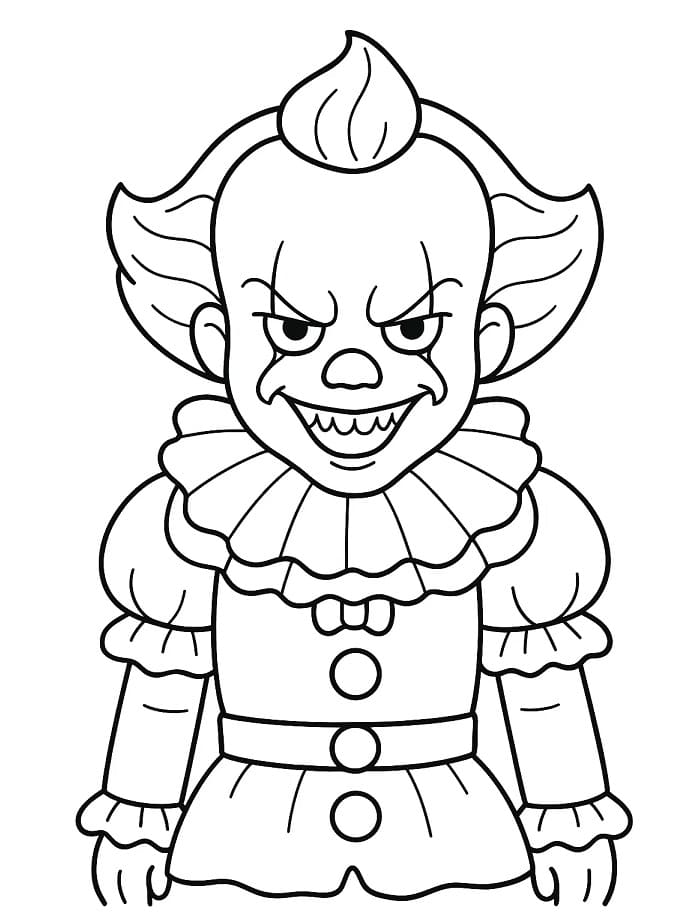 Fise de colorat cu Pennywise de colorat p07