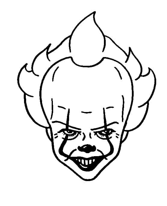 Fise de colorat cu Pennywise de colorat p22
