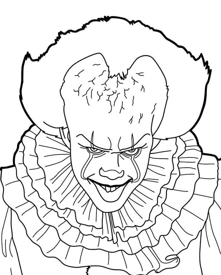 Fise de colorat cu Pennywise de colorat p23