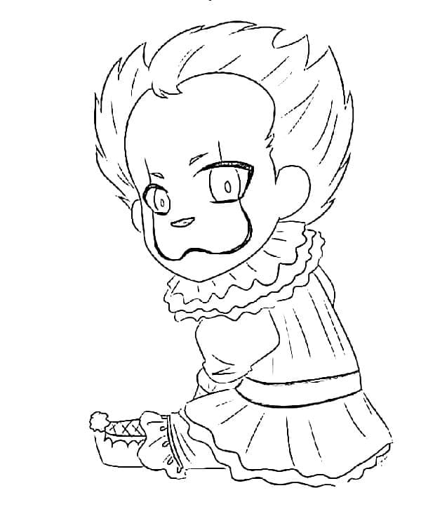 Fise de colorat cu Pennywise de colorat p25