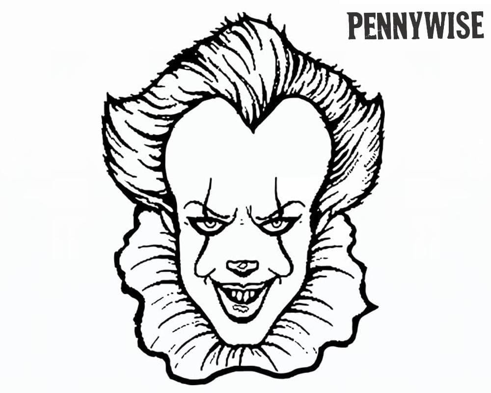 Fise de colorat cu Pennywise de colorat p26