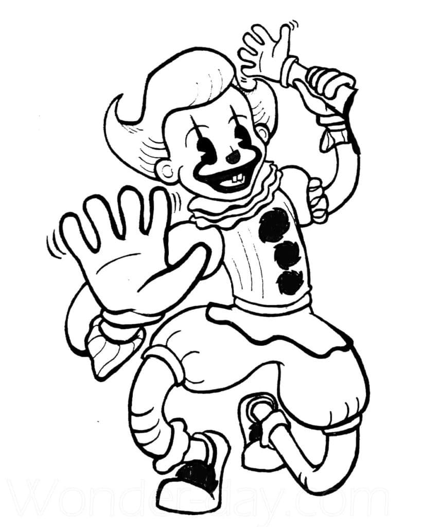 Fise de colorat cu Pennywise de colorat p30