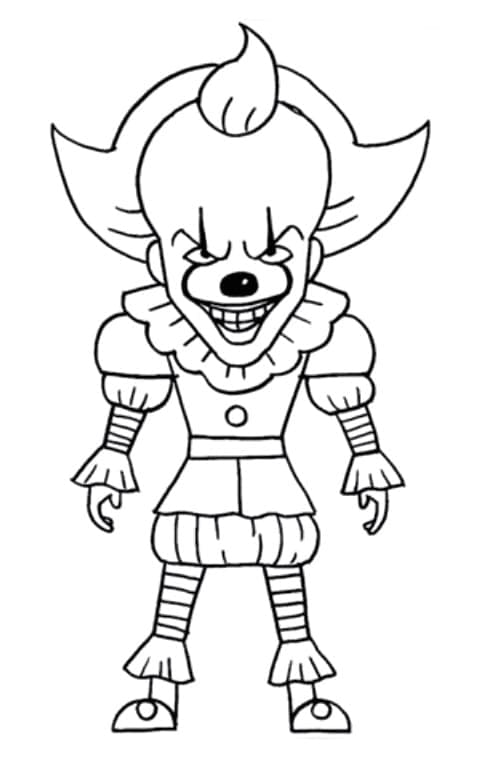 Fise de colorat cu Pennywise de colorat p31