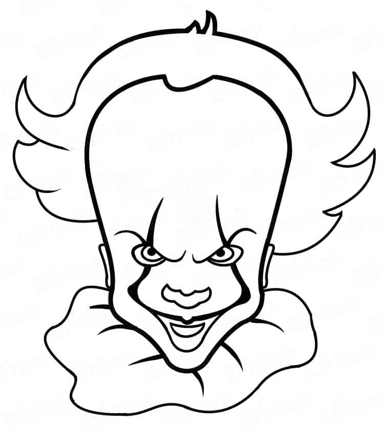 Fise de colorat cu Pennywise de colorat p33