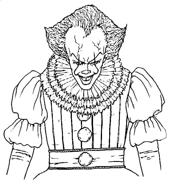 Fise de colorat cu Pennywise de colorat p34
