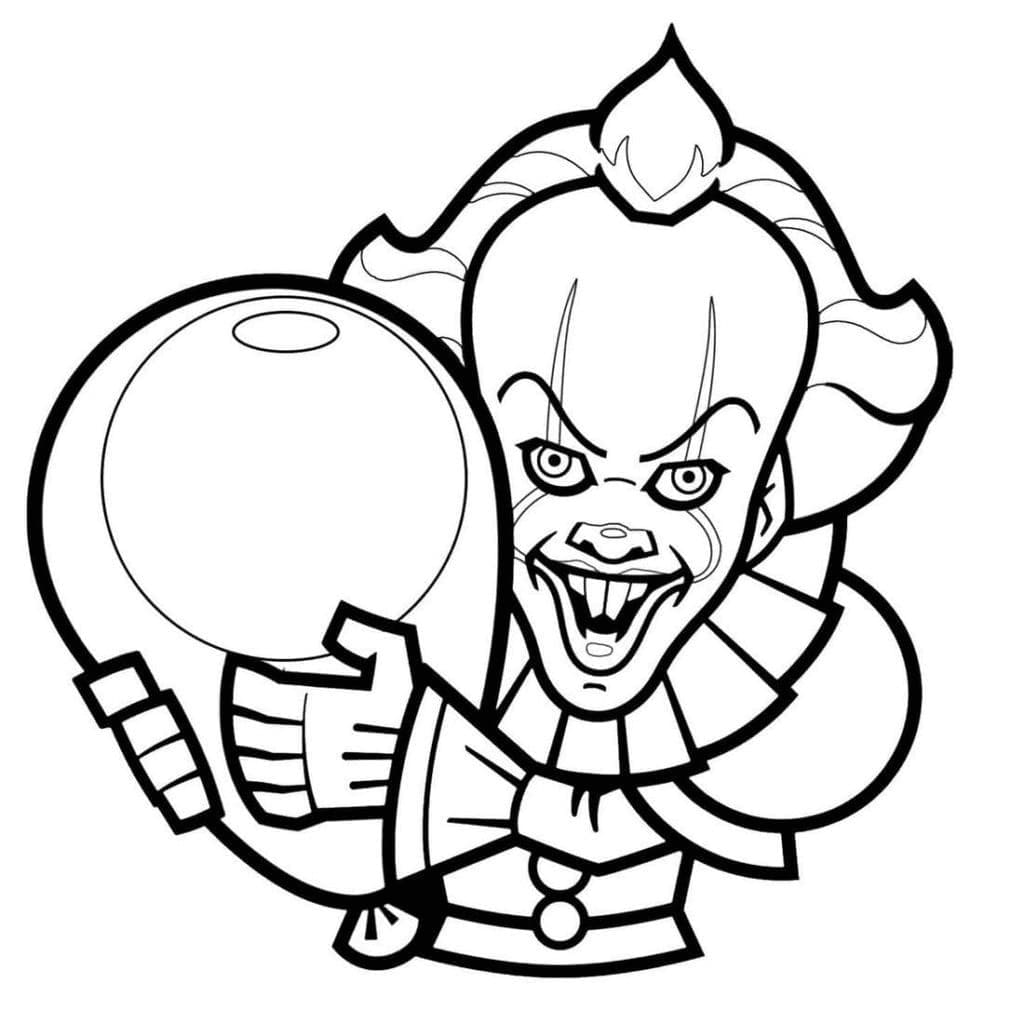 Fise de colorat cu Pennywise de colorat p36