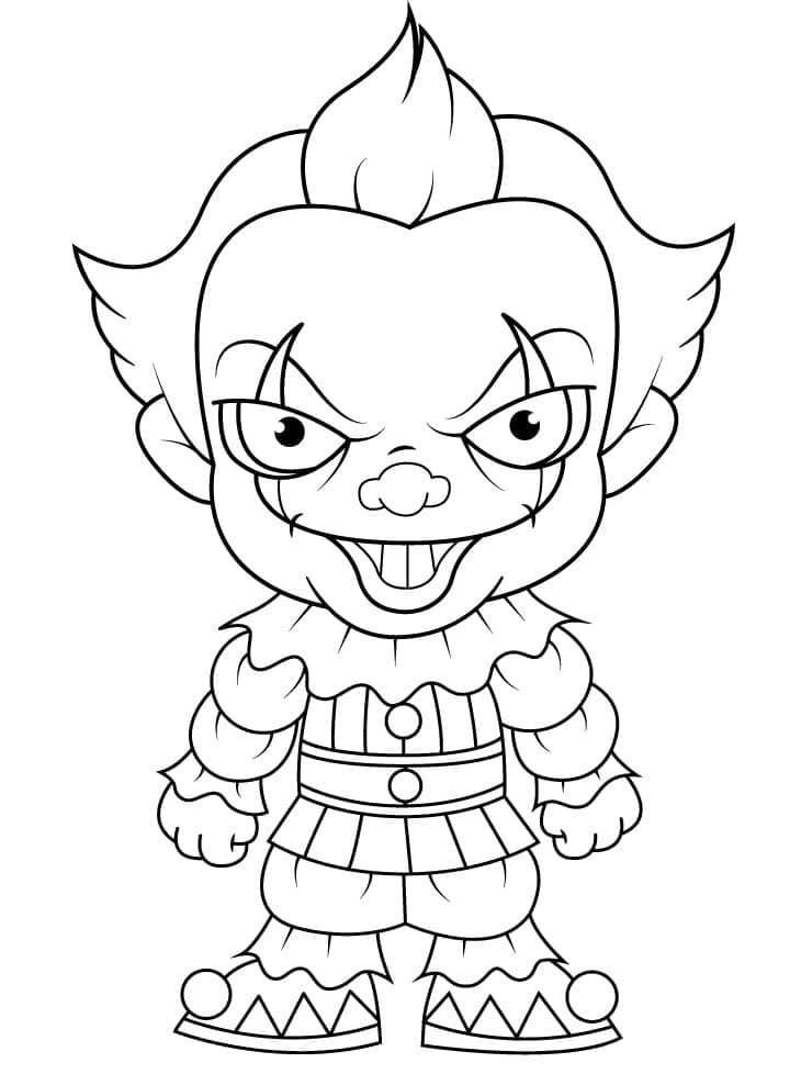 Fise de colorat cu Pennywise de colorat p41