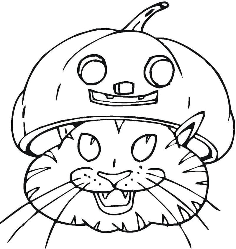 Fise de colorat cu Pisici de Halloween de colorat p21