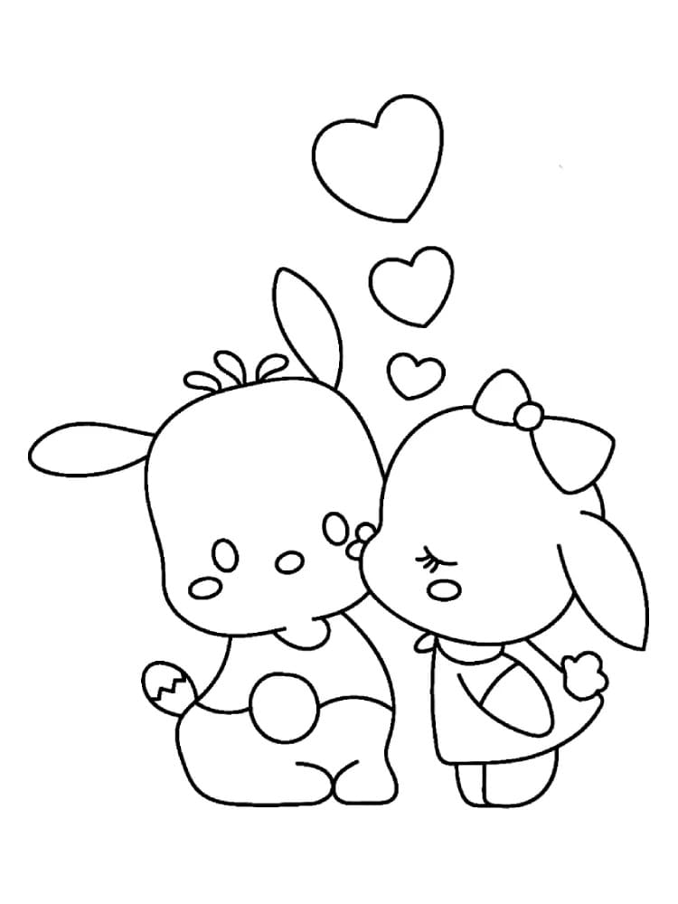 Fise de colorat cu Pochacco de colorat p02