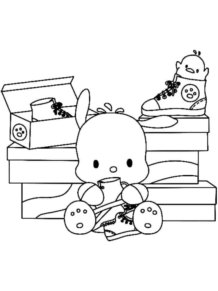 Fise de colorat cu Pochacco de colorat p03
