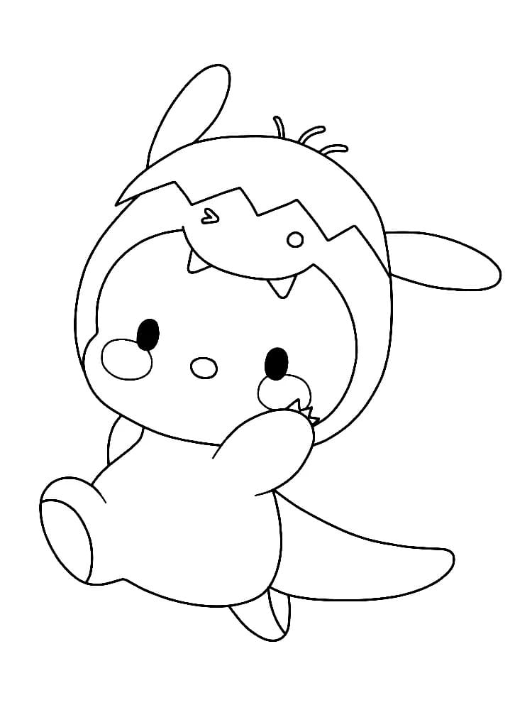 Fise de colorat cu Pochacco de colorat p04