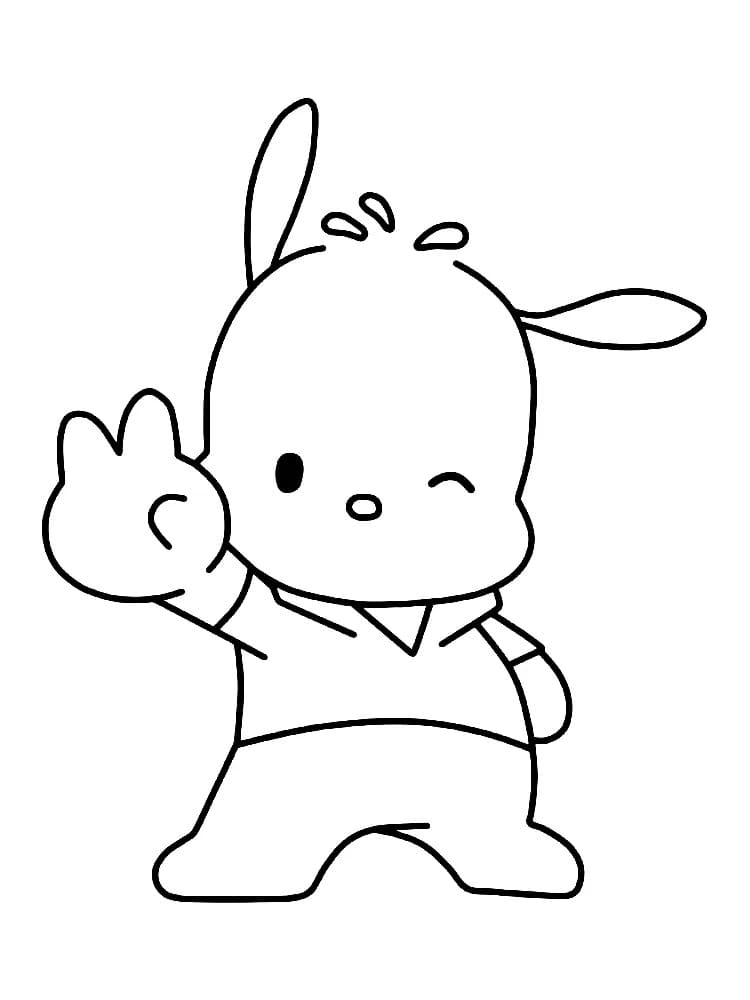 Fise de colorat cu Pochacco de colorat p11