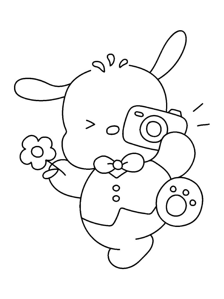 Fise de colorat cu Pochacco de colorat p17