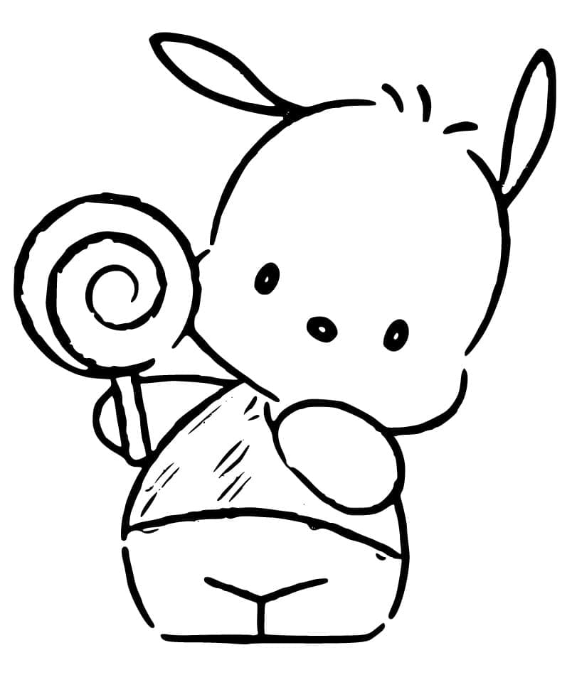 Fise de colorat cu Pochacco de colorat p18