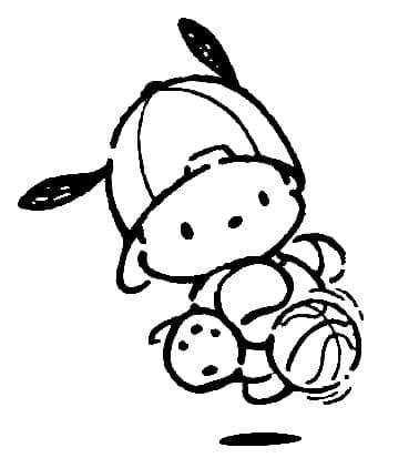 Fise de colorat cu Pochacco de colorat p24