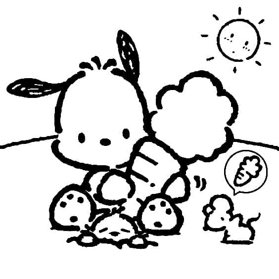 Fise de colorat cu Pochacco de colorat p26