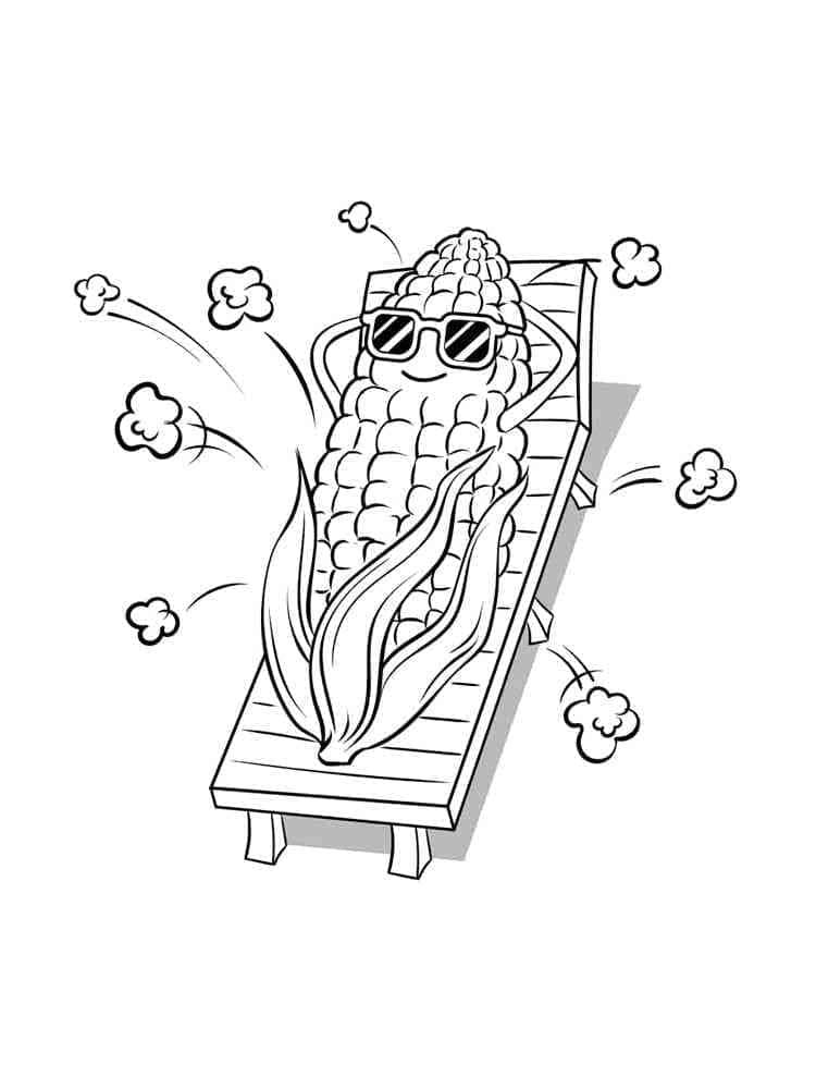 Fise de colorat cu Porumb de colorat p20