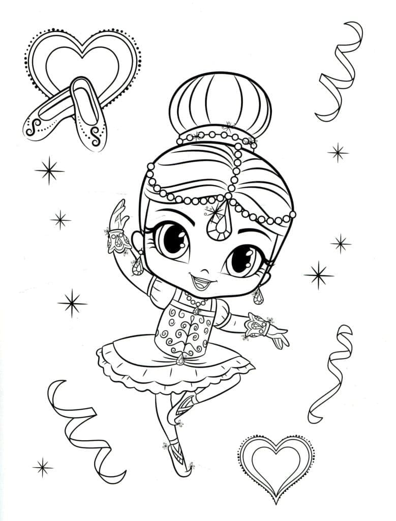Fise de colorat cu Shimmer si Shine de colorat p06