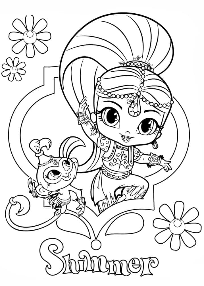 Fise de colorat cu Shimmer si Shine de colorat p22