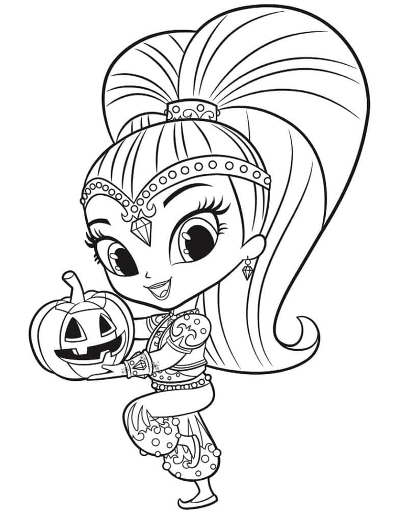 Planse de colorat cu Shimmer si Shine