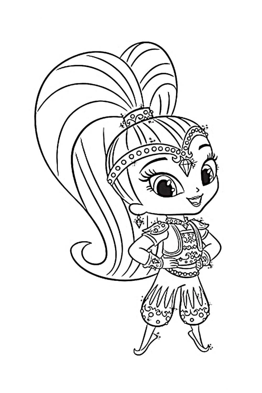 Fise de colorat cu Shimmer si Shine de colorat p30