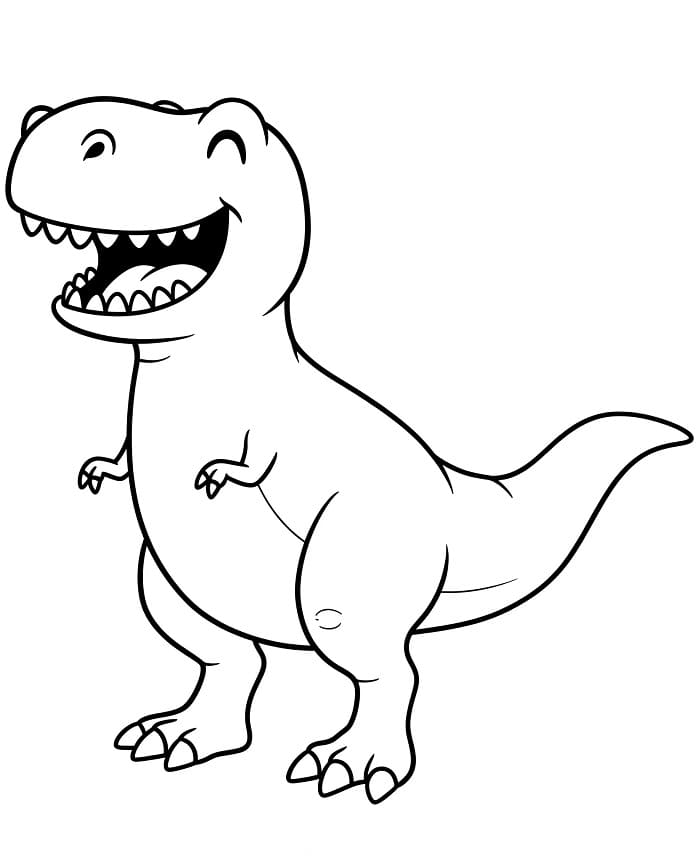 Fise de colorat cu T-Rex de colorat p03