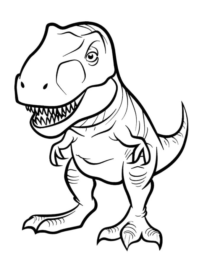 Fise de colorat cu T-Rex de colorat p05