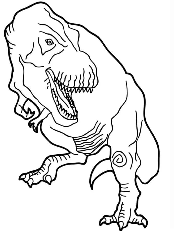 Fise de colorat cu T-Rex de colorat p09