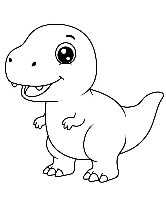 Fise de colorat cu T-Rex de colorat p11