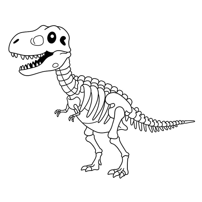 Fise de colorat cu T-Rex de colorat p14
