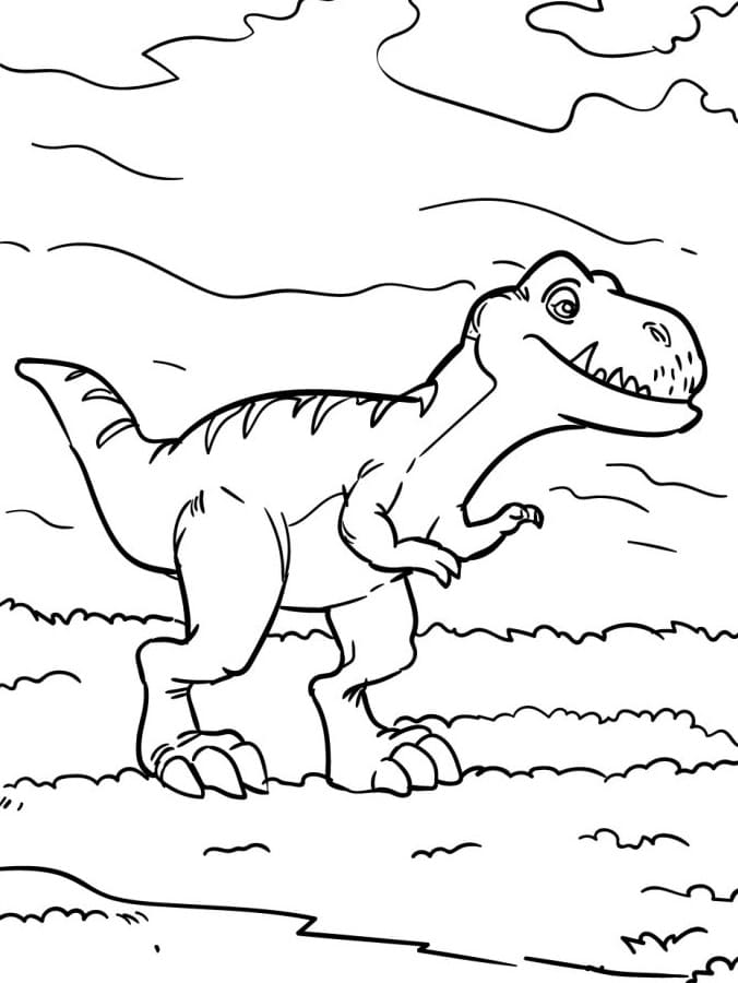 Fise de colorat cu T-Rex de colorat p21