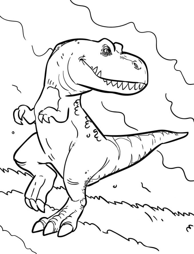Fise de colorat cu T-Rex de colorat p22