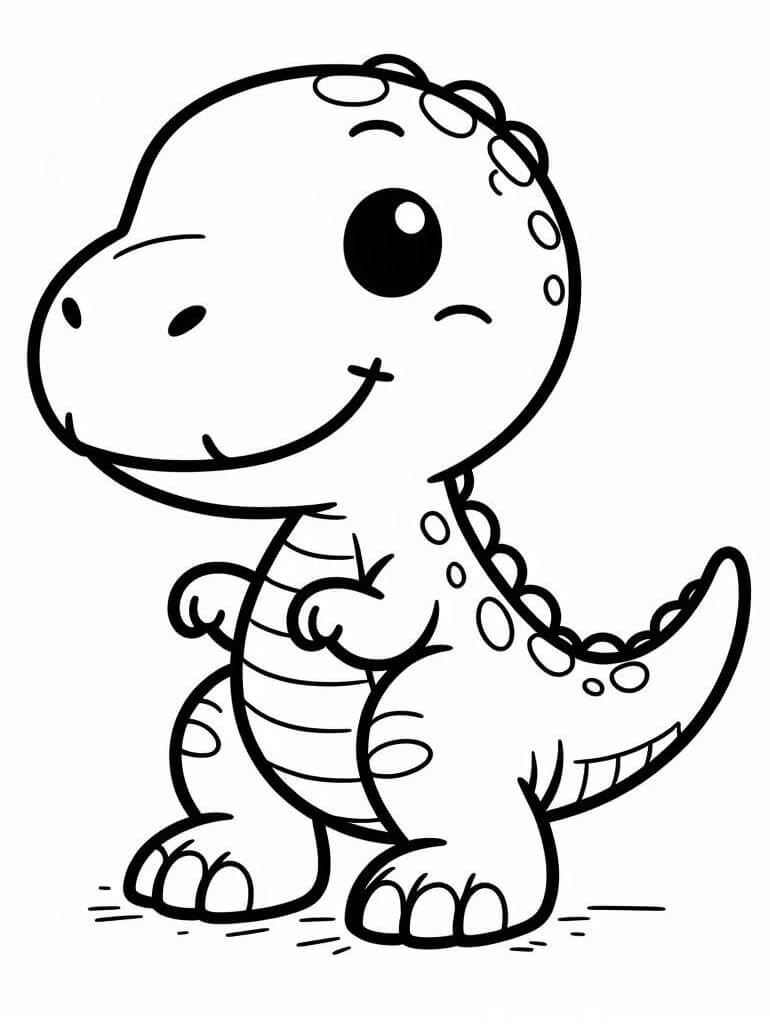 Fise de colorat cu T-Rex de colorat p23