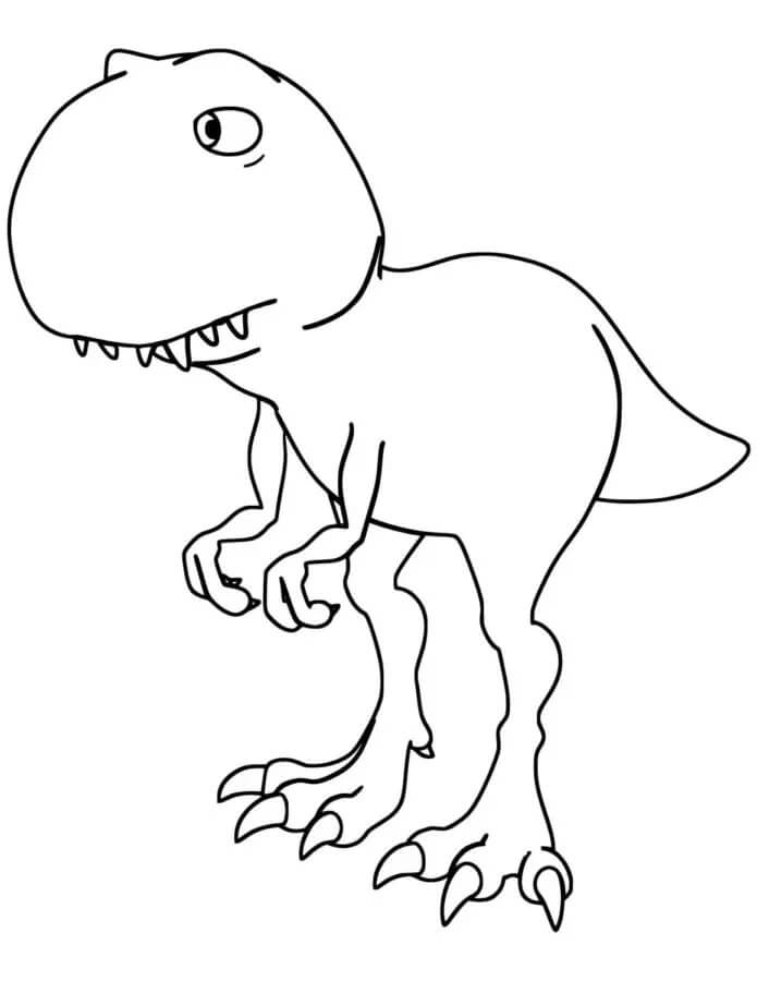 Fise de colorat cu T-Rex de colorat p25