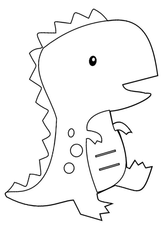 Fise de colorat cu T-Rex de colorat p27