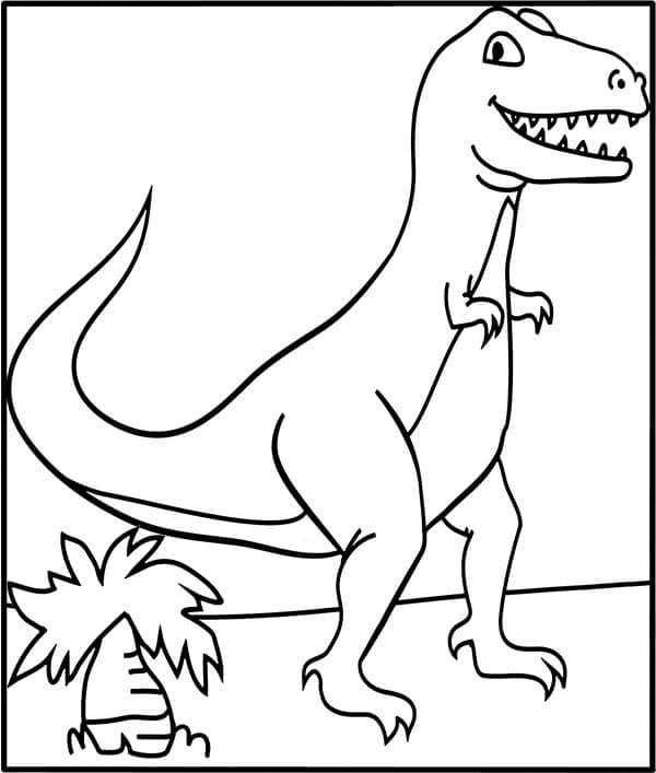 Fise de colorat cu T-Rex de colorat p29