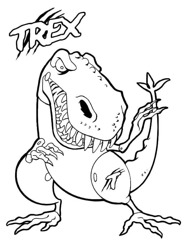 Fise de colorat cu T-Rex de colorat p32