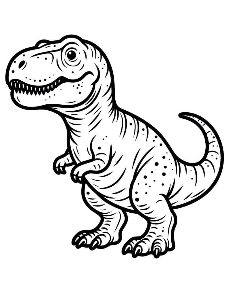 Fise de colorat cu T-Rex de colorat p34