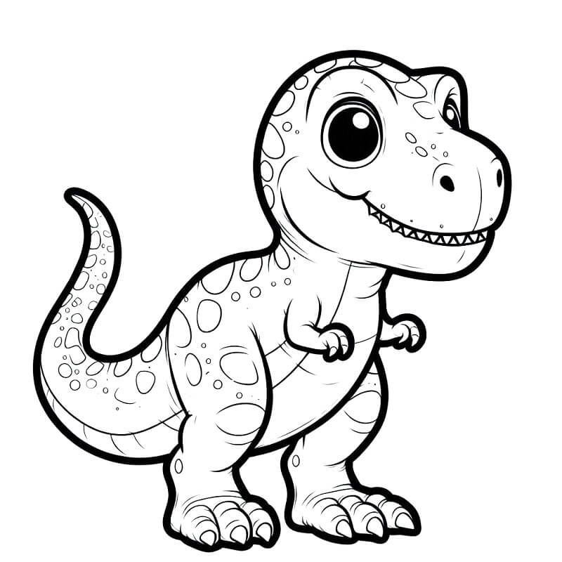 Fise de colorat cu T-Rex de colorat p36