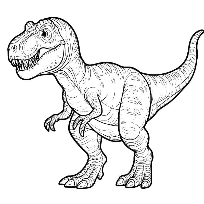 Fise de colorat cu T-Rex de colorat p40
