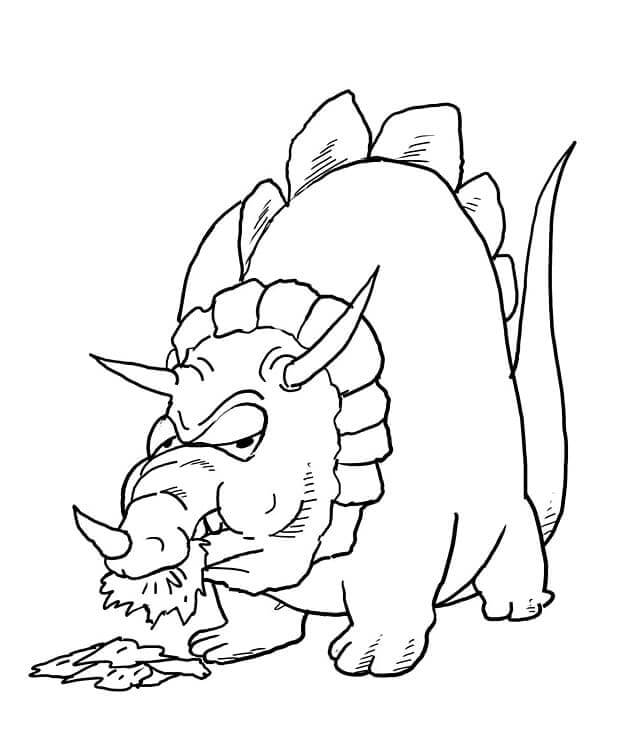 Fise de colorat cu Triceratops de colorat p05