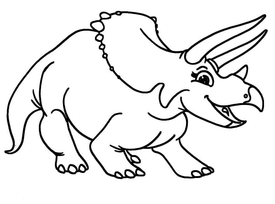 Fise de colorat cu Triceratops de colorat p08