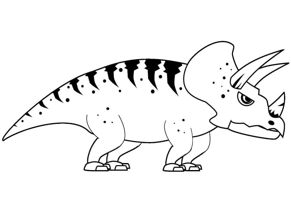 Fise de colorat cu Triceratops de colorat p12