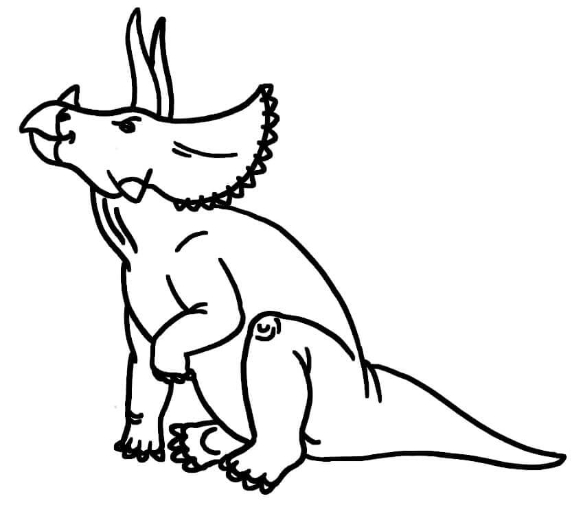 Fise de colorat cu Triceratops de colorat p13